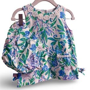 💫EUC Lilly Pulitzer Baby Lilly Shift Dress & Bloomers – Just a Pinch